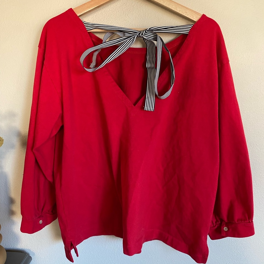 J Crew Tie Back Top